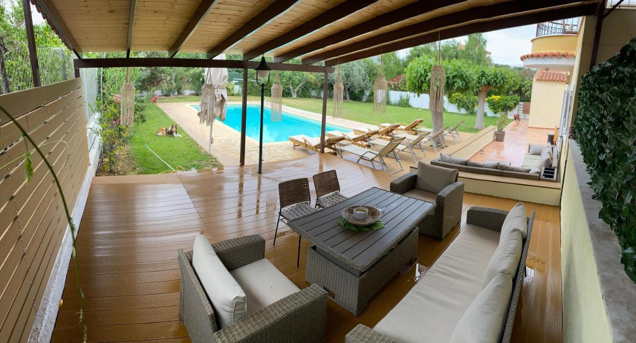 Relaxing Villa With Swimming Pool And Garden Agios Georgios  Luaran gambar
